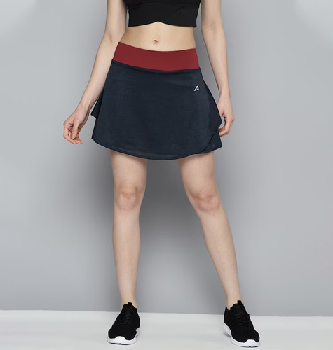 "Women Solid Sports Wrap Mini Skirt "